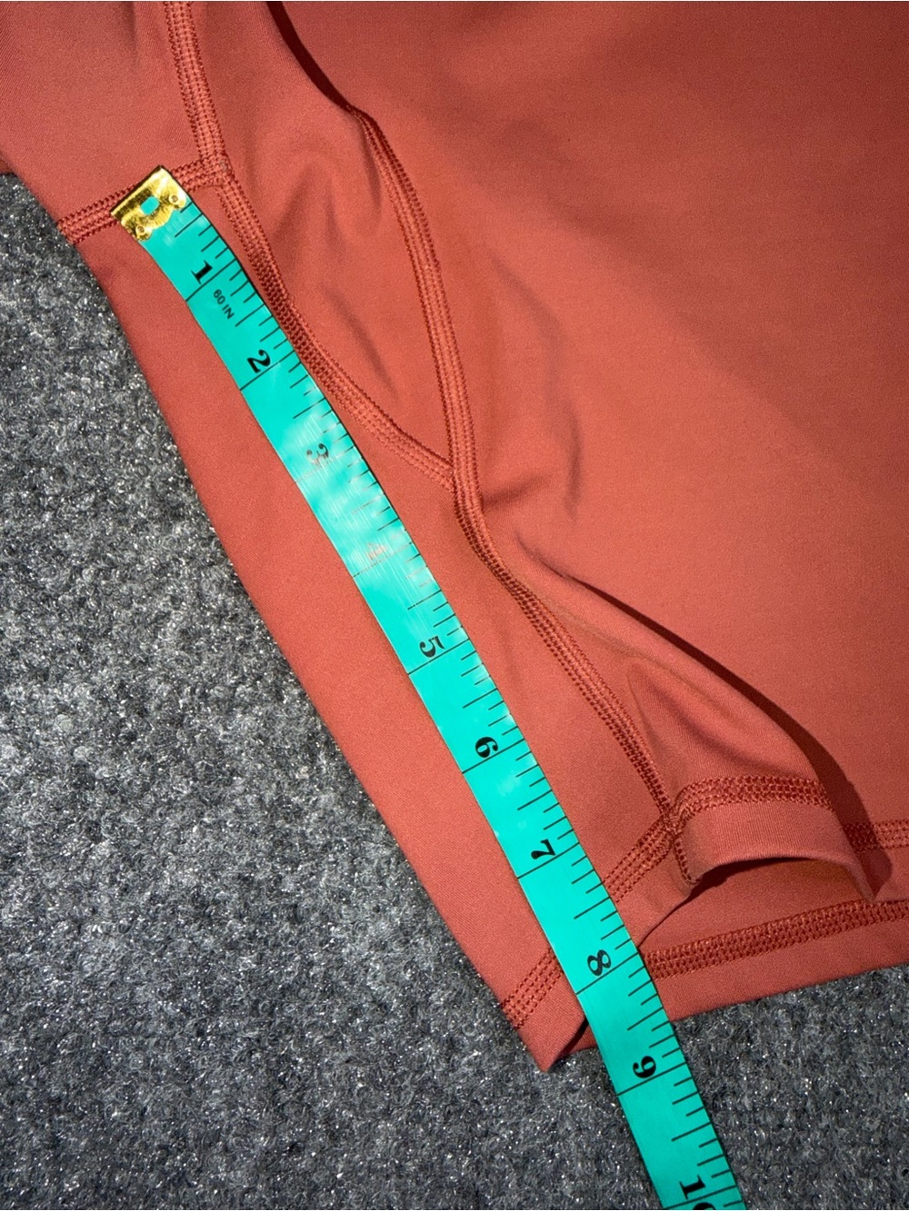 Gymshark Women’s High-Waist Rust Orange Bike Shorts - Picture 5 of 12